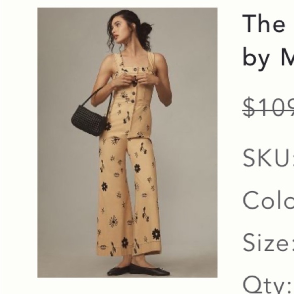 Maeve Portside Button front jumpsuit
